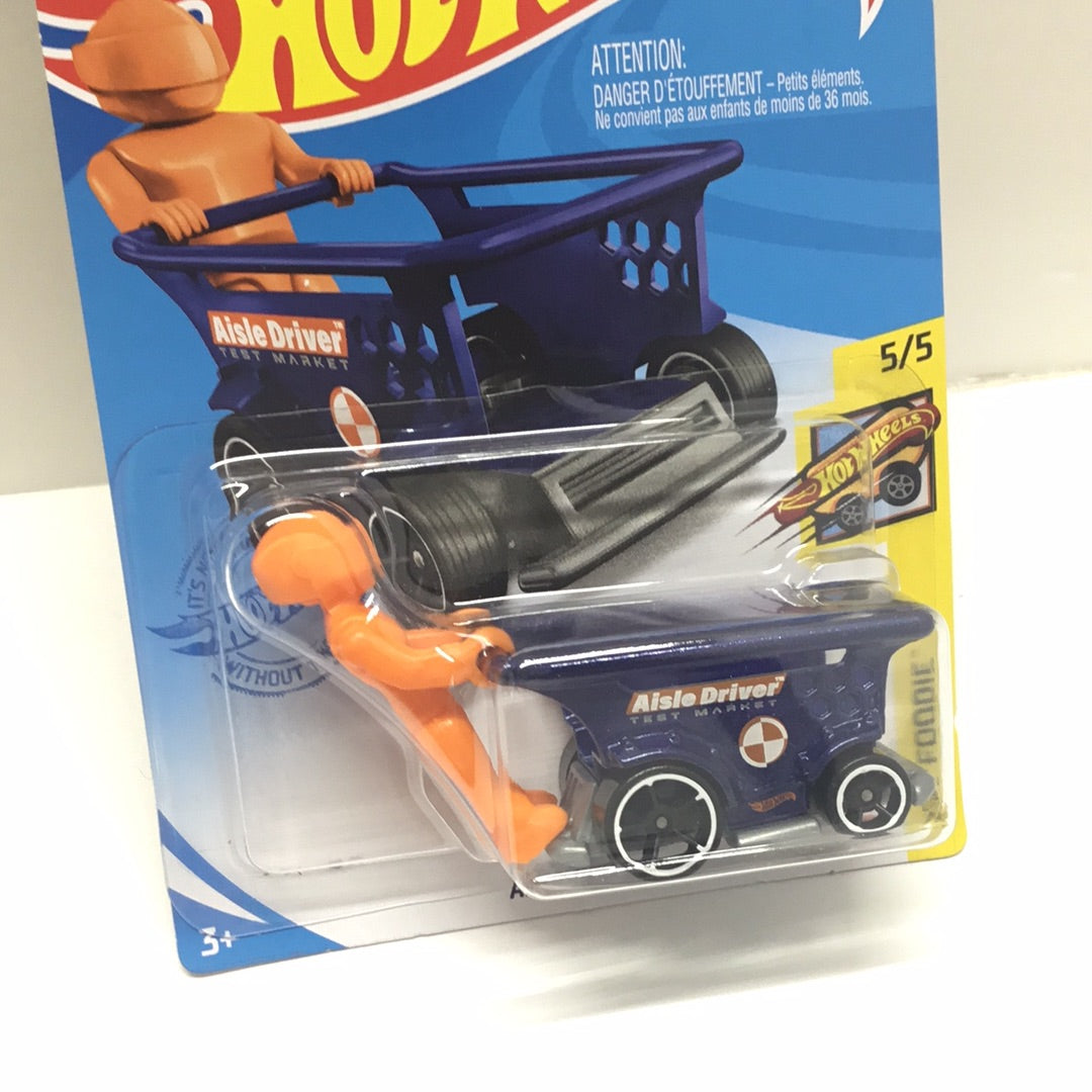 2021 hot wheels M case #109 Aisle Driver blue orange YY6
