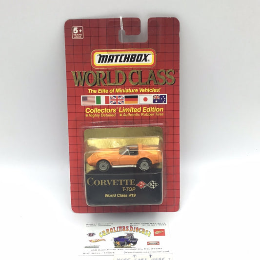 Matchbox World Class Collectors Limited Edition #19 Corvette T-Top orange 5C7