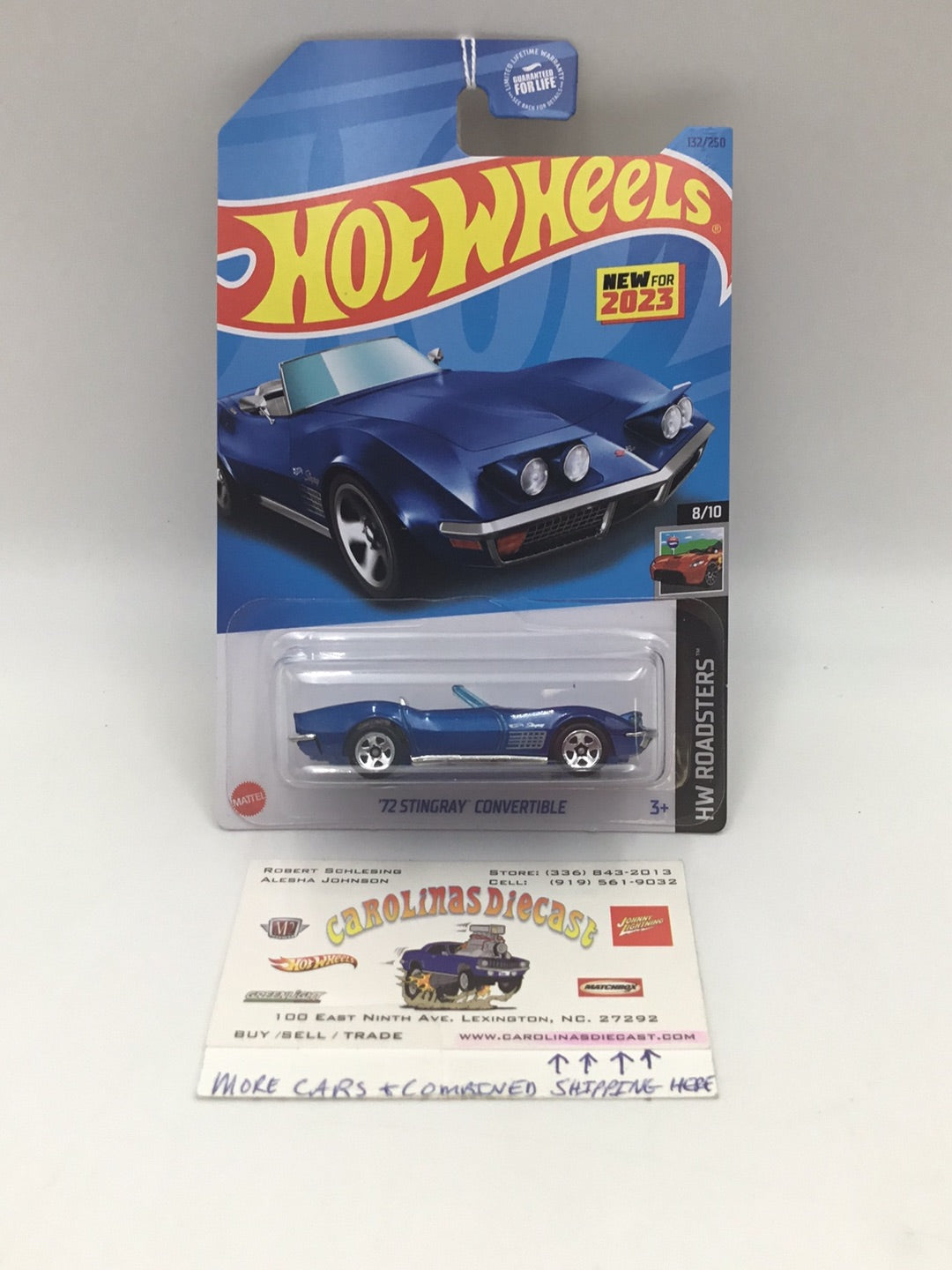 2023 hot wheels F case #132 72 Stingray Convertible blue 14C