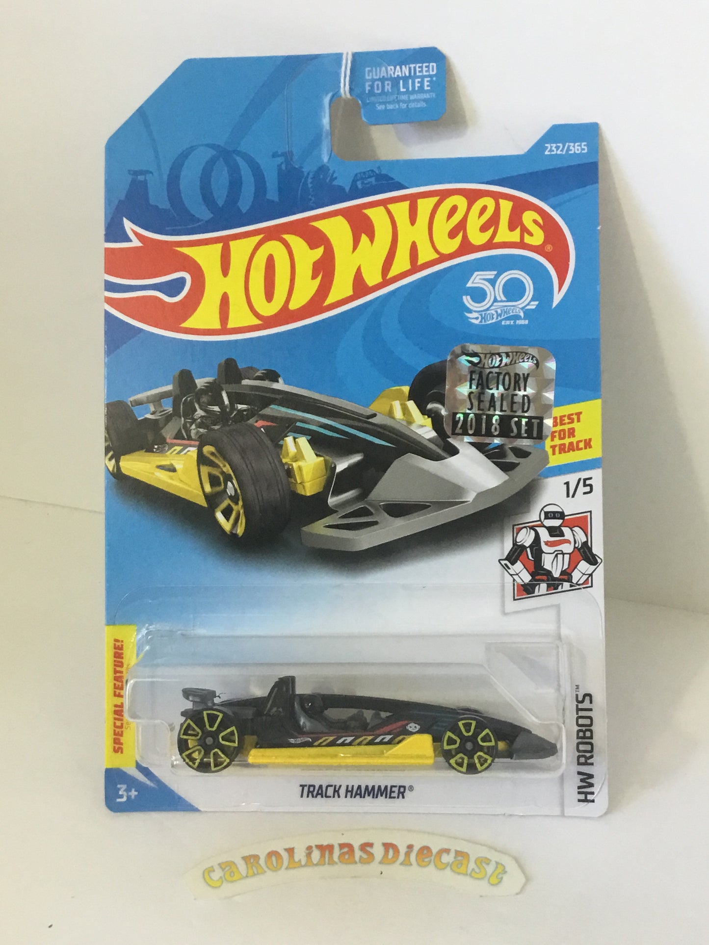 2018 Hot Wheels #232 Track Hammer Factory sealed sticker YY3