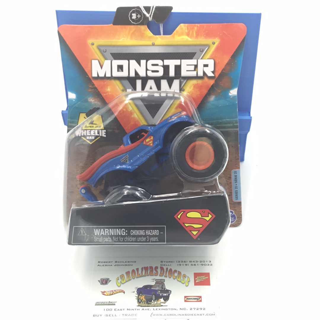 2021 monster jam Series 21 Superman wheelie bar NEW!!