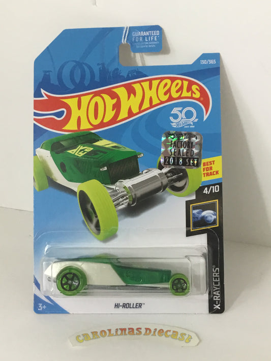 2018 Hot Wheels #130 Hi-Roller green Factory sealed sticker WW3