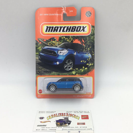 2022 matchbox  #2 2011 Mini Countryman blue 64D