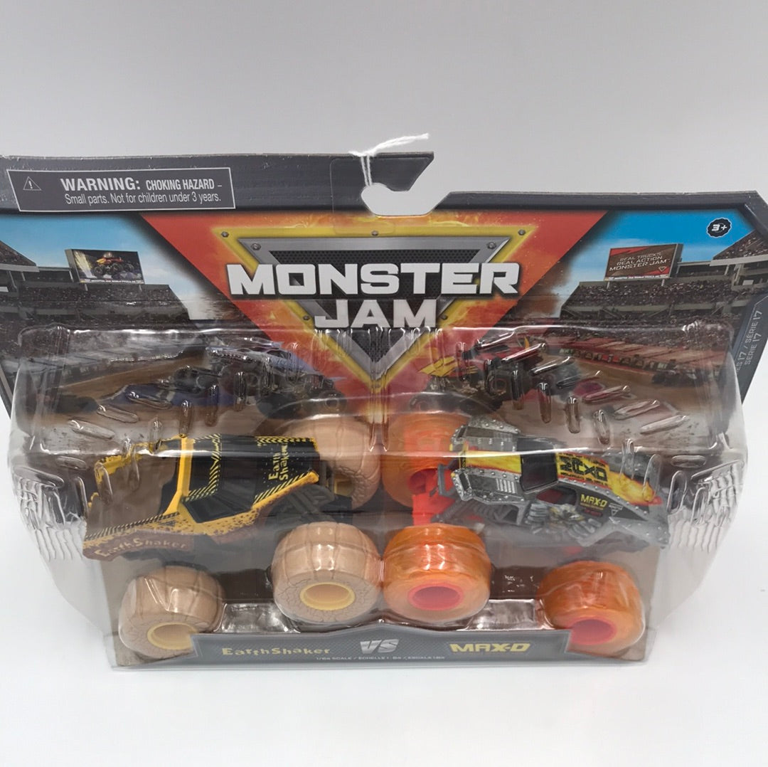 monster jam series 17 2 pack Earthshaker Vs. Max-D 130I