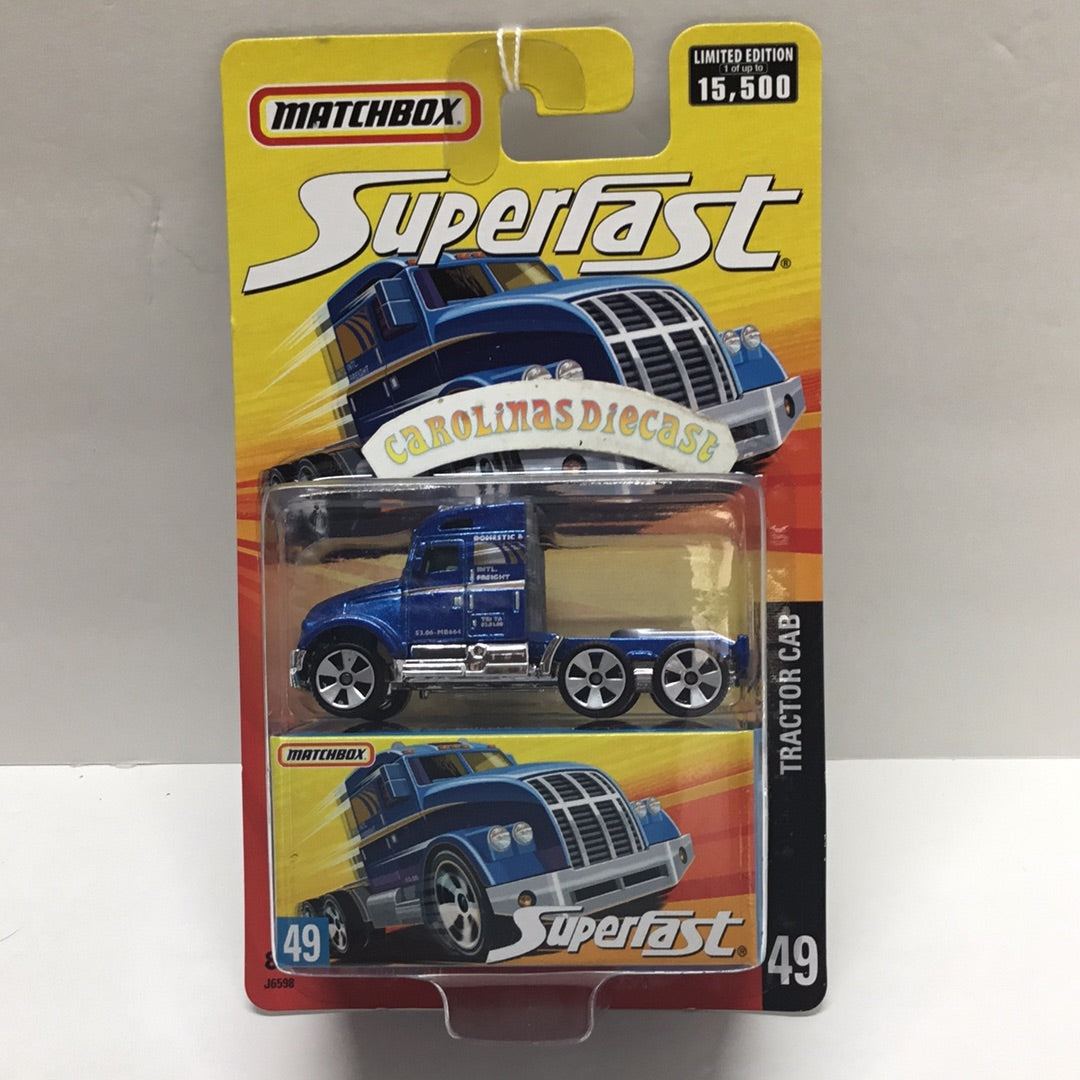 Matchbox Superfast #49 Tractor Cab blue limited to 15,500 (R5)