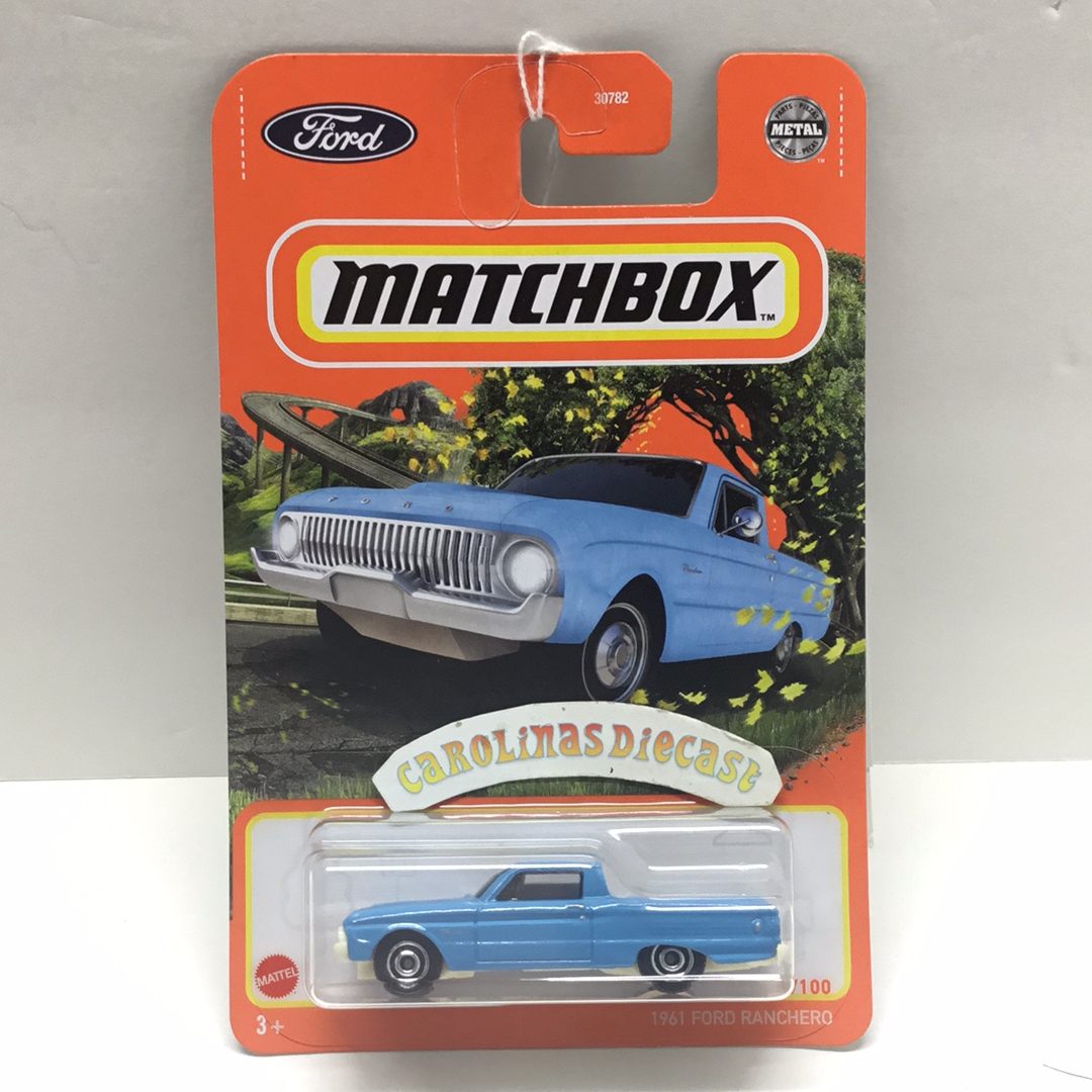 2021 matchbox T case #96 1961 Ford Ranchero blue 29G