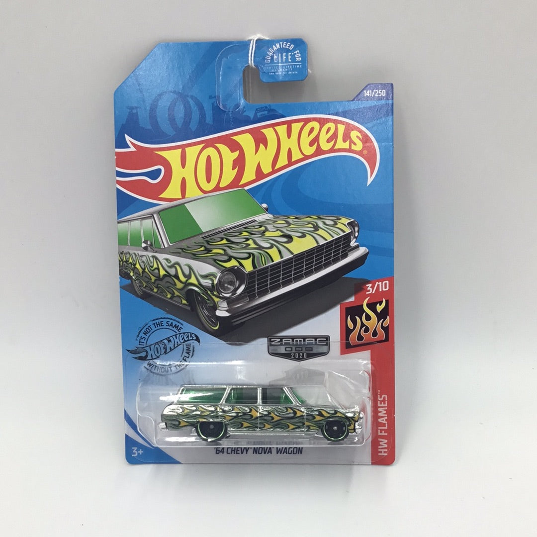 2020 Hot Wheels #141 Zamac ‘64 Chevy Nova Wagon #9 BB8