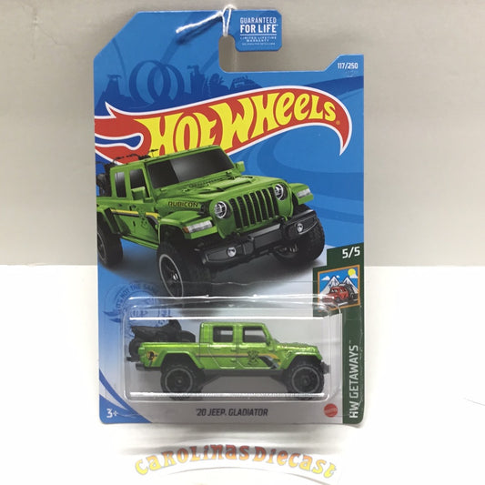 2021 hot wheels L case #117 20 Jeep Gladiator green S4