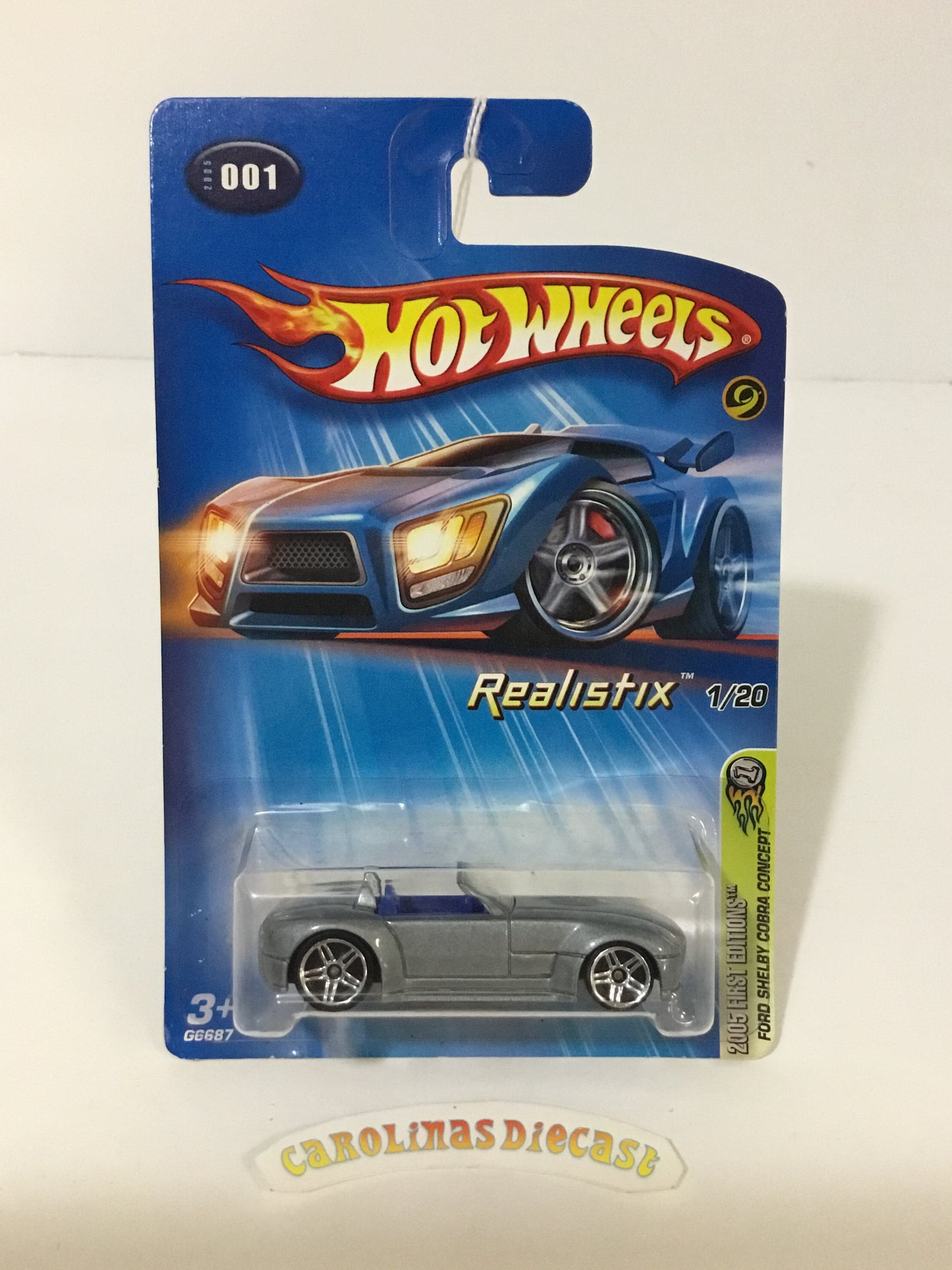 2005 hot wheels #1 Ford Shelby cobra concept silver  (XX5)