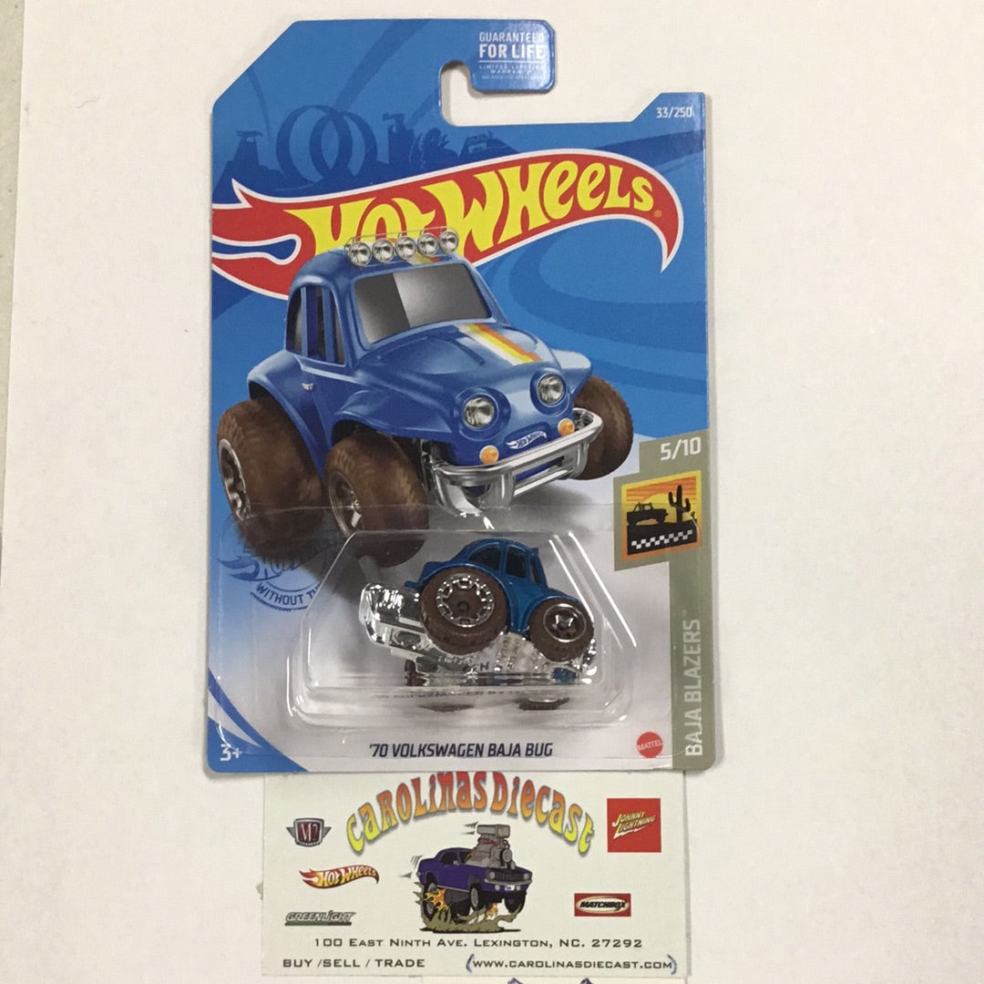 2021 hot wheels  #33 70 Volkswagen Baja Bug blue T3