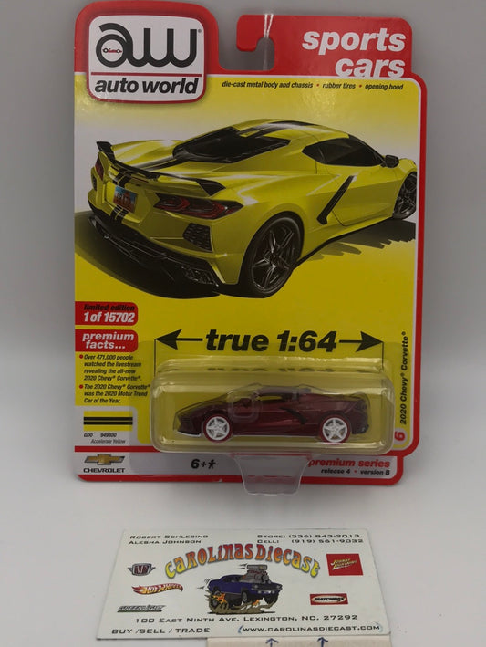 Auto world Sports Cars 2020 Chevy Corvette ultra red chase version B