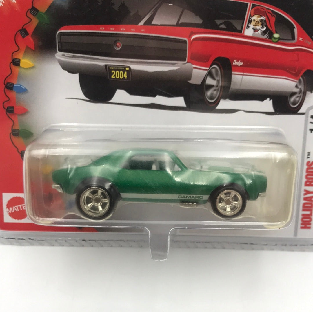 Hot wheels holiday rods Larry wood 67 Camaro Green