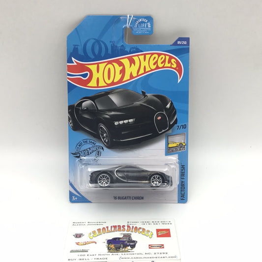 2020 hot wheels #89 ‘16 Bugatti Chiron black 105B