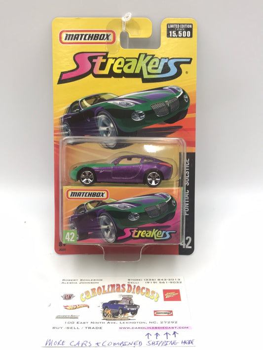 Matchbox Streakers #42 Pontiac Solstice limited edition only 15,500