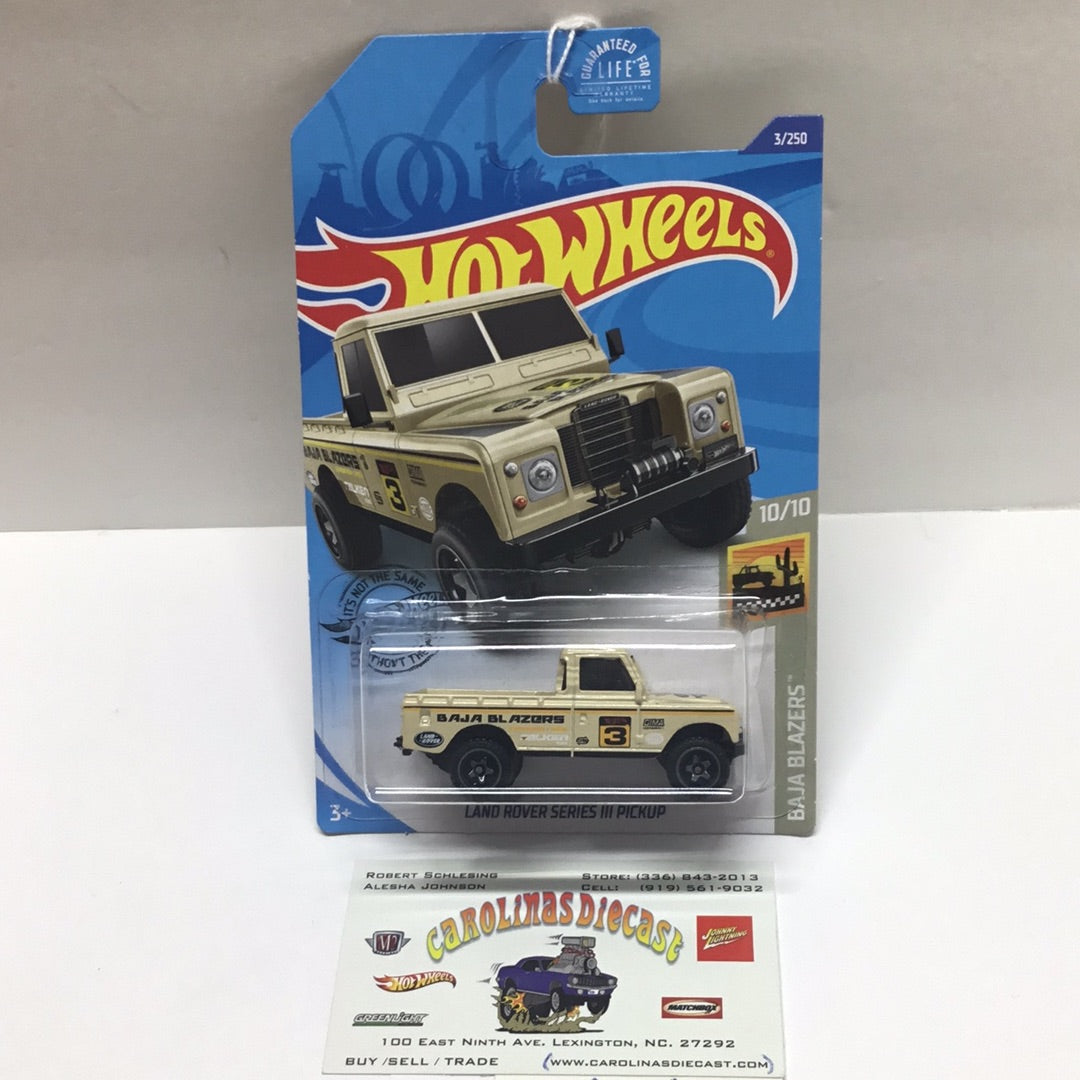 2020 hot wheels #3 Land Rover Series III Pickup tan Z2