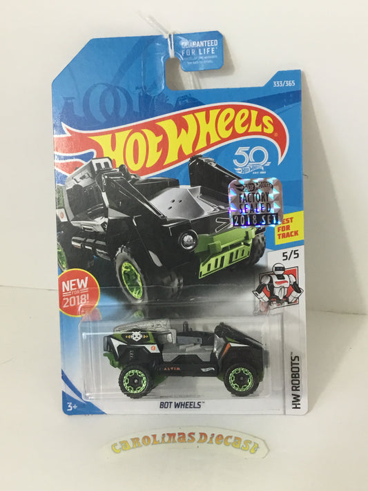 2018 Hot Wheels #333 Bot Wheels Factory sealed sticker UU4