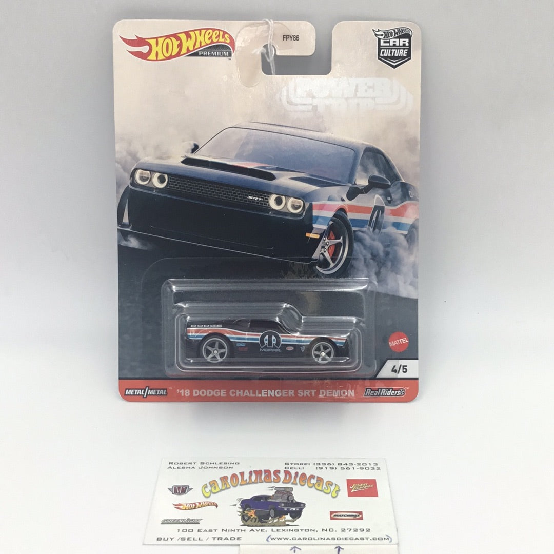 Hot wheels car culture Power Trip 4/5 18 Dodge Challenger SRT Demon #4 246B