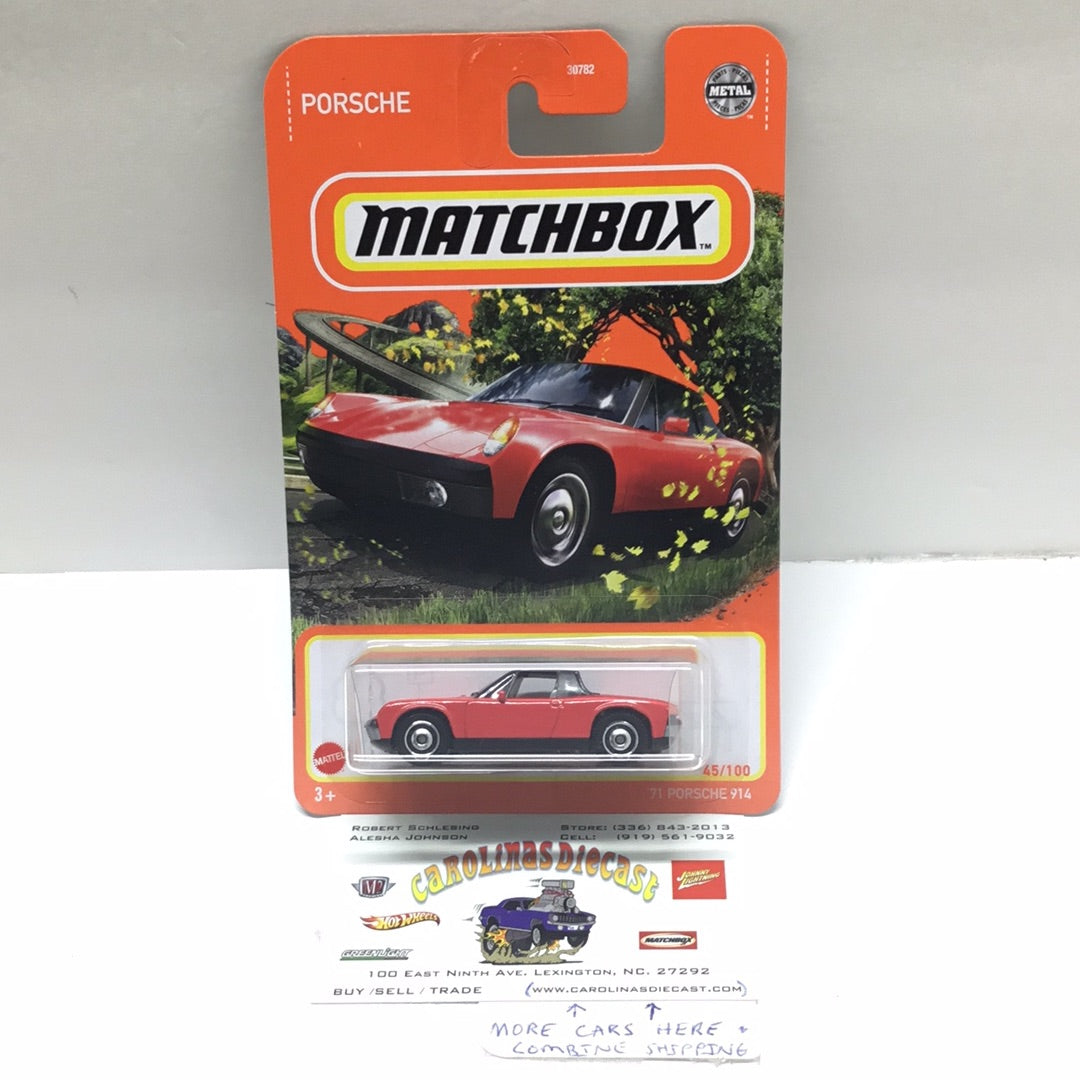 2021 matchbox W case #45 71 Porsche 914 red VV6