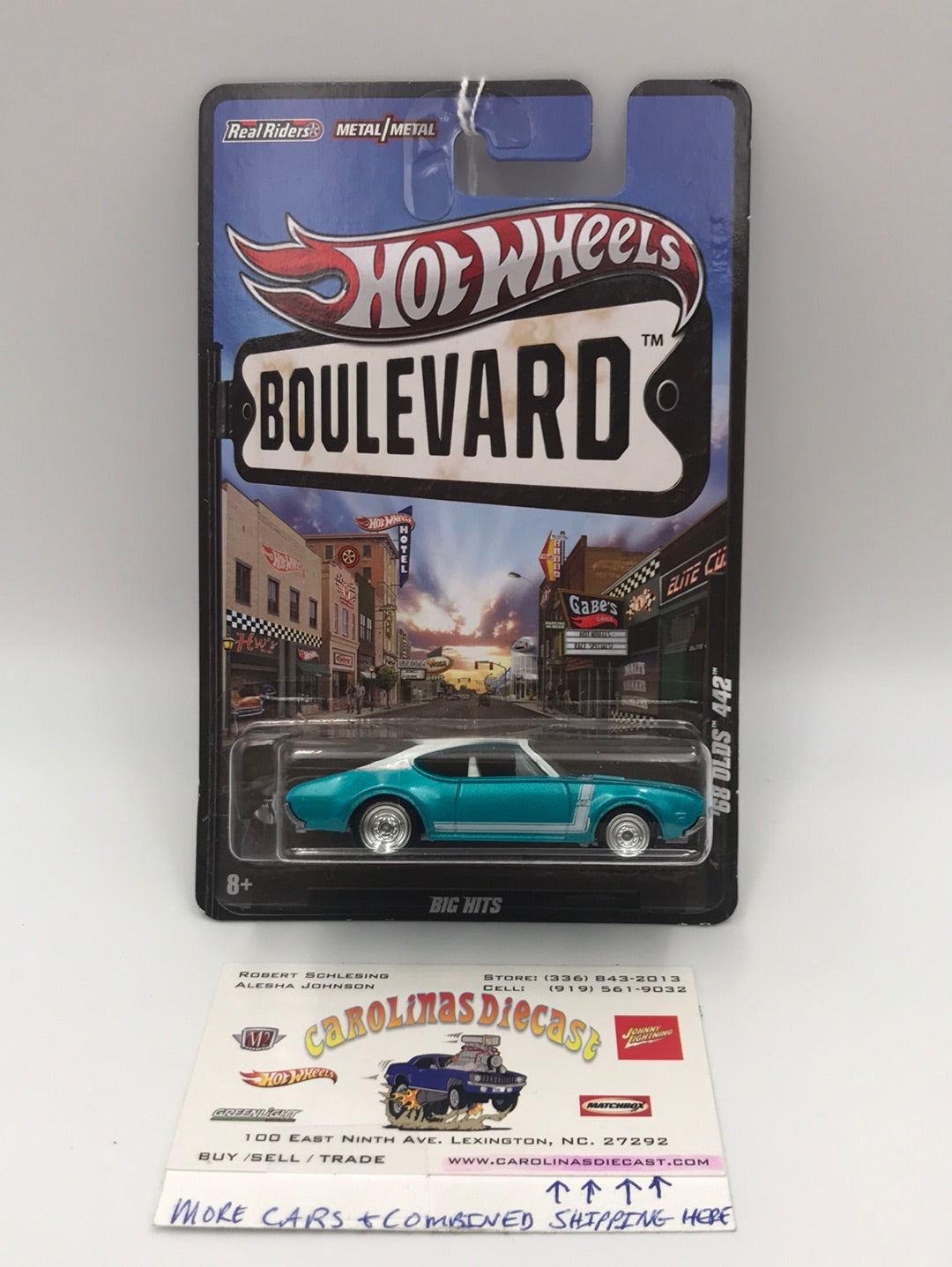 Hot wheels Boulevard 68 Olds 442 real riders 245N