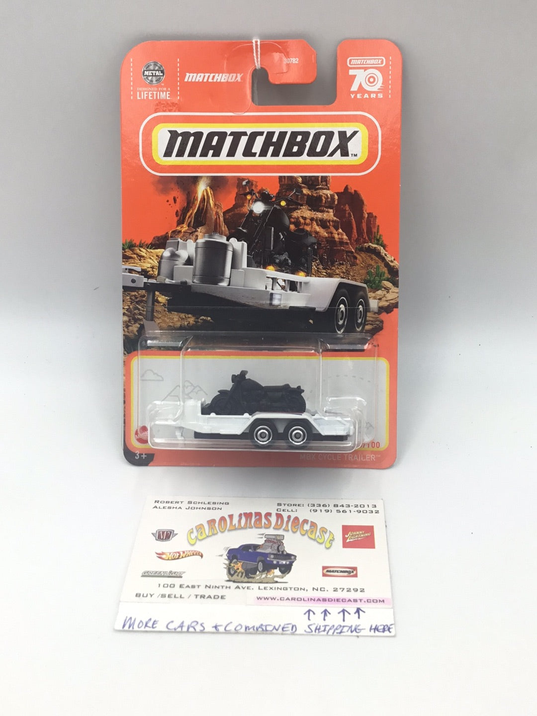 2023 matchbox 70 years #63 MBX Cycle Trailer