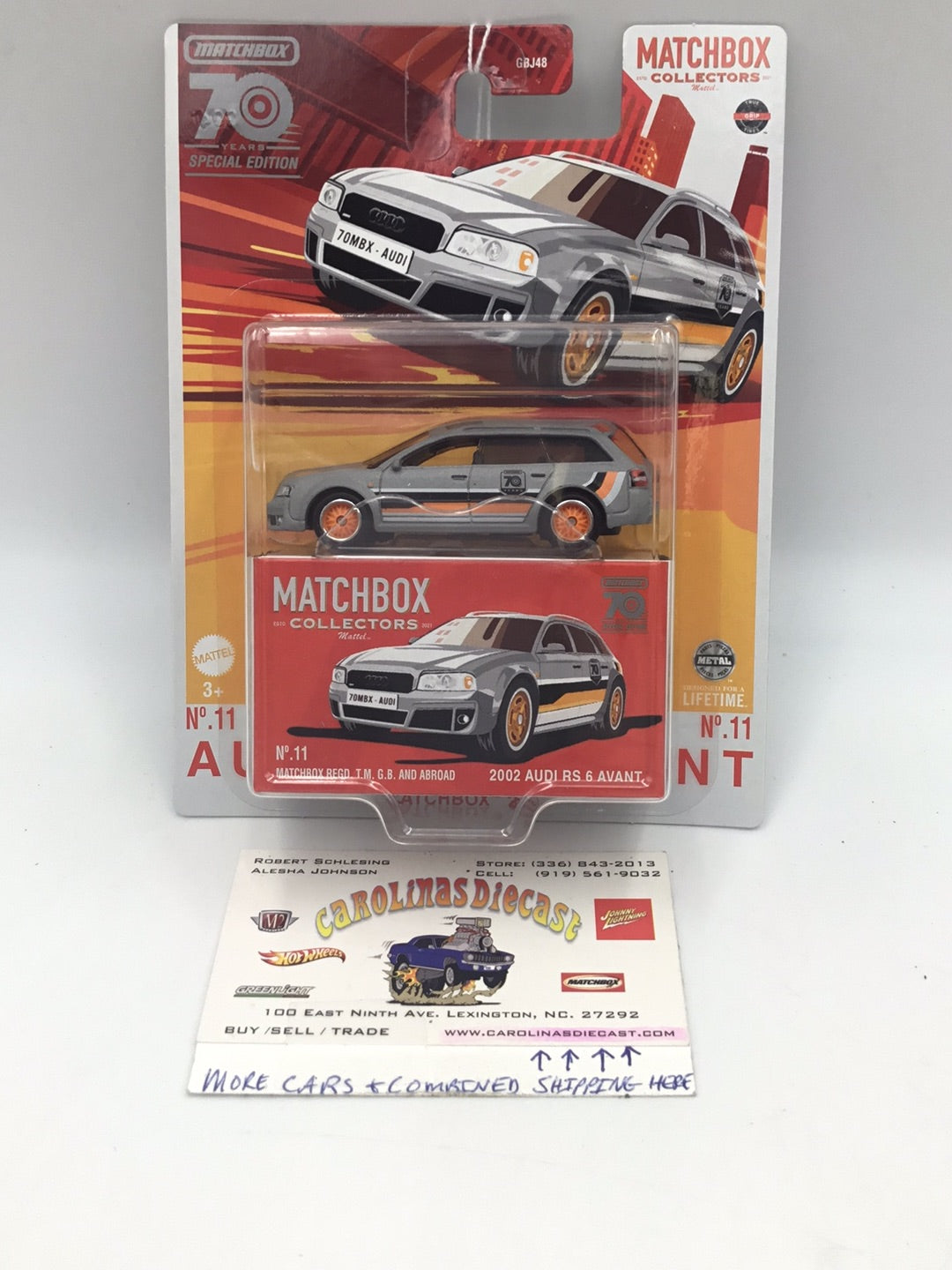 2023 matchbox Collectors 70 years  #11 Audi RS 6 Avant 172G