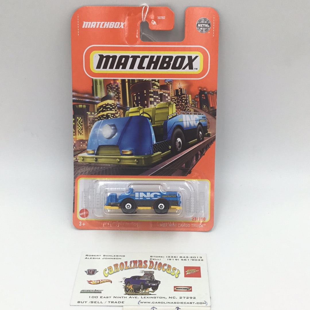2022 matchbox  #23 MBX Mini Cargo Truck blue CC4