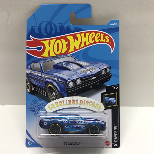 2021 hot wheels  #77 69 Chevelle blue 6F