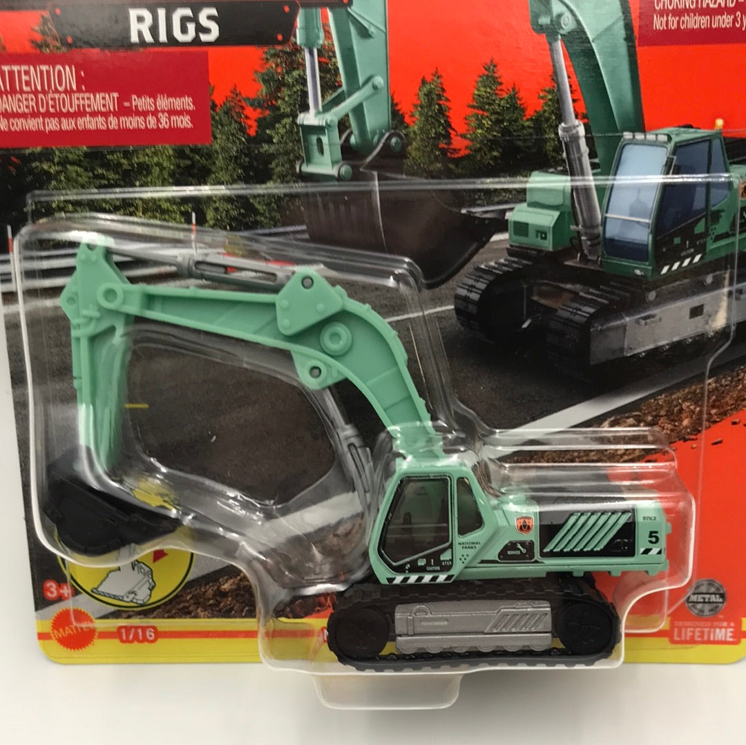 2022 Matchbox working Rigs 1/16 MBX Excavator national parks NEW!!!