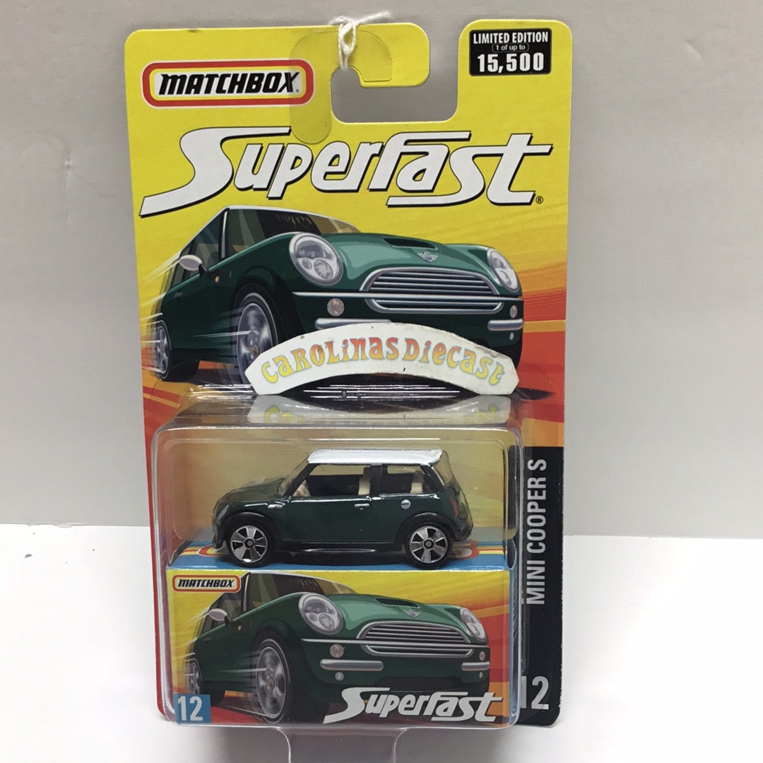 Matchbox Superfast #12 mini Cooper S Green limited to 15,500 (S6)