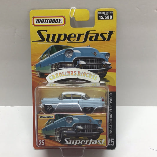 Matchbox Superfast #25 1955 Cadillac Fleetwood  blue limited to 15,500 (R9)