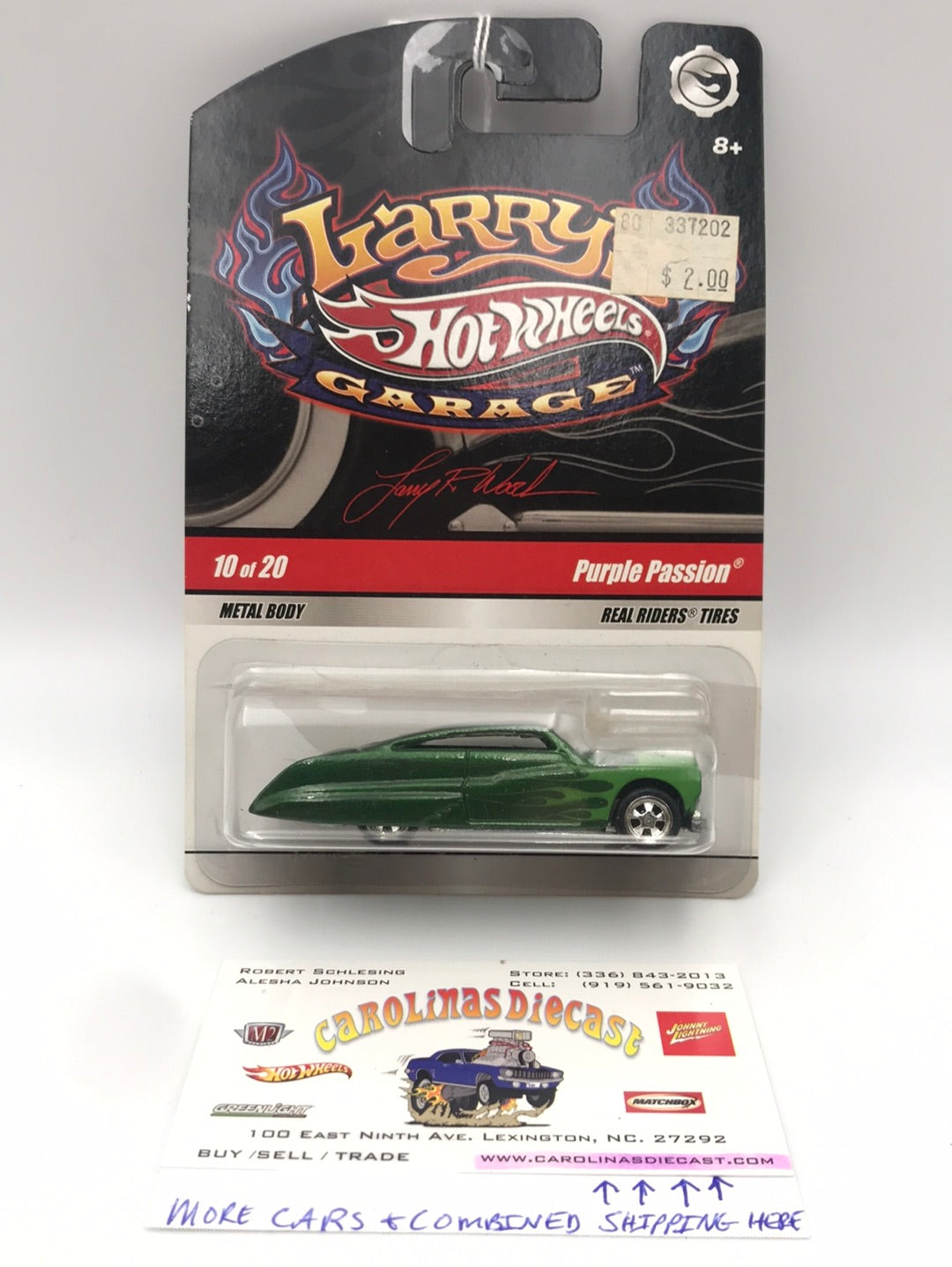Hot wheels Larrys garage 10 of 20 Purple Passion real riders 265G