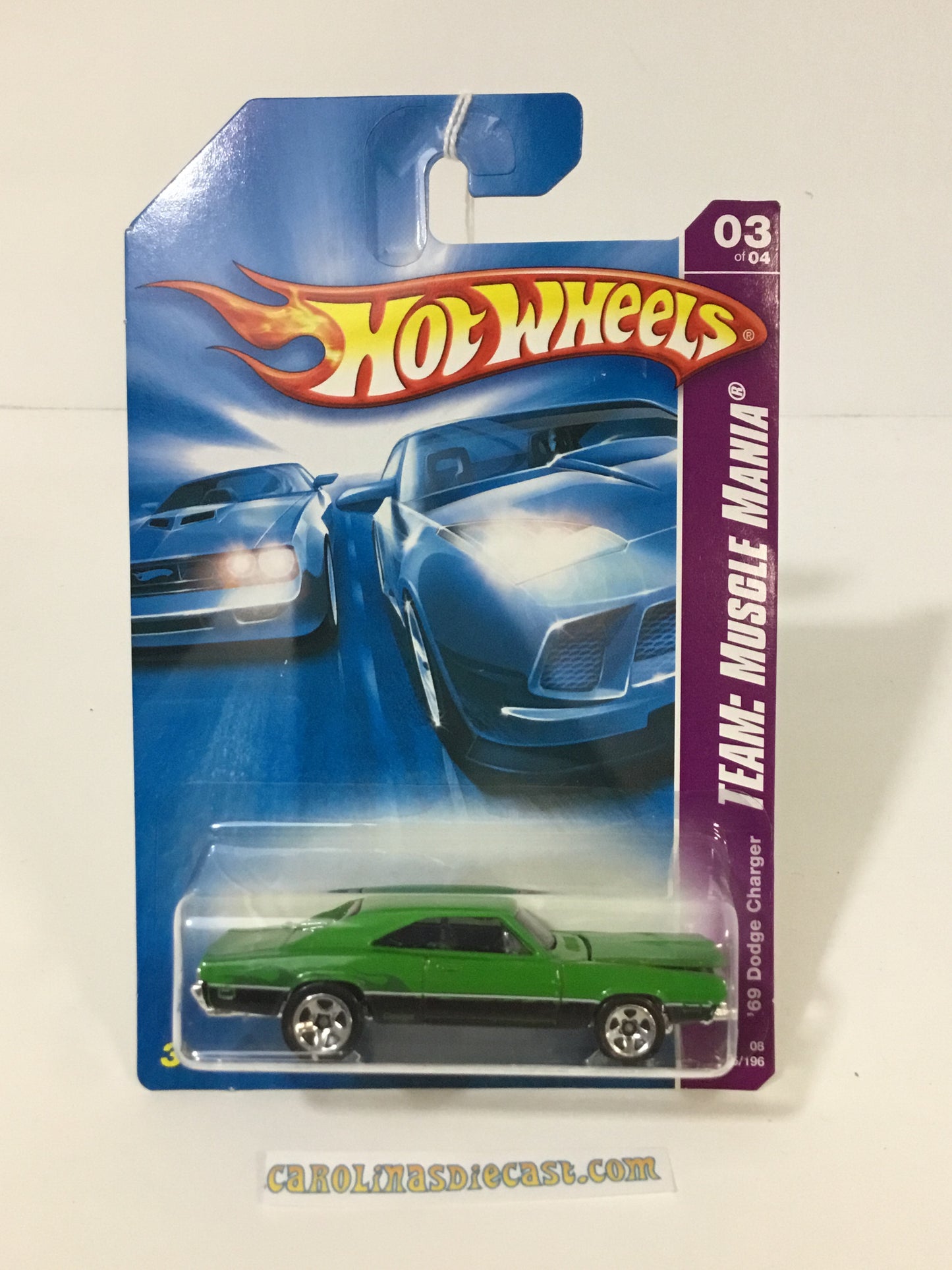 2008 Hot Wheels Team muscle mania #135 69 Dodge Charger  (EEE6)