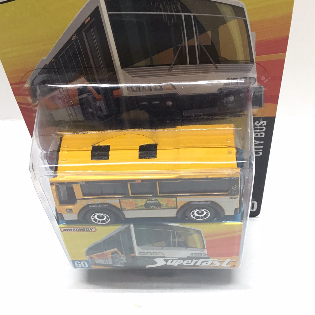Matchbox Superfast #60 City Bus Yellow Limited to 15,500 (R8)