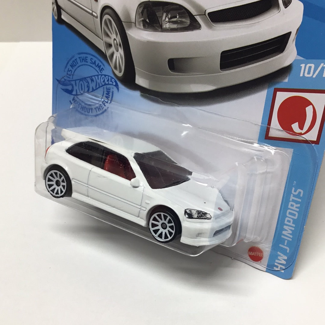 2021 hot wheels M case #214 99 Honda Civic Type R EK9 white 80A