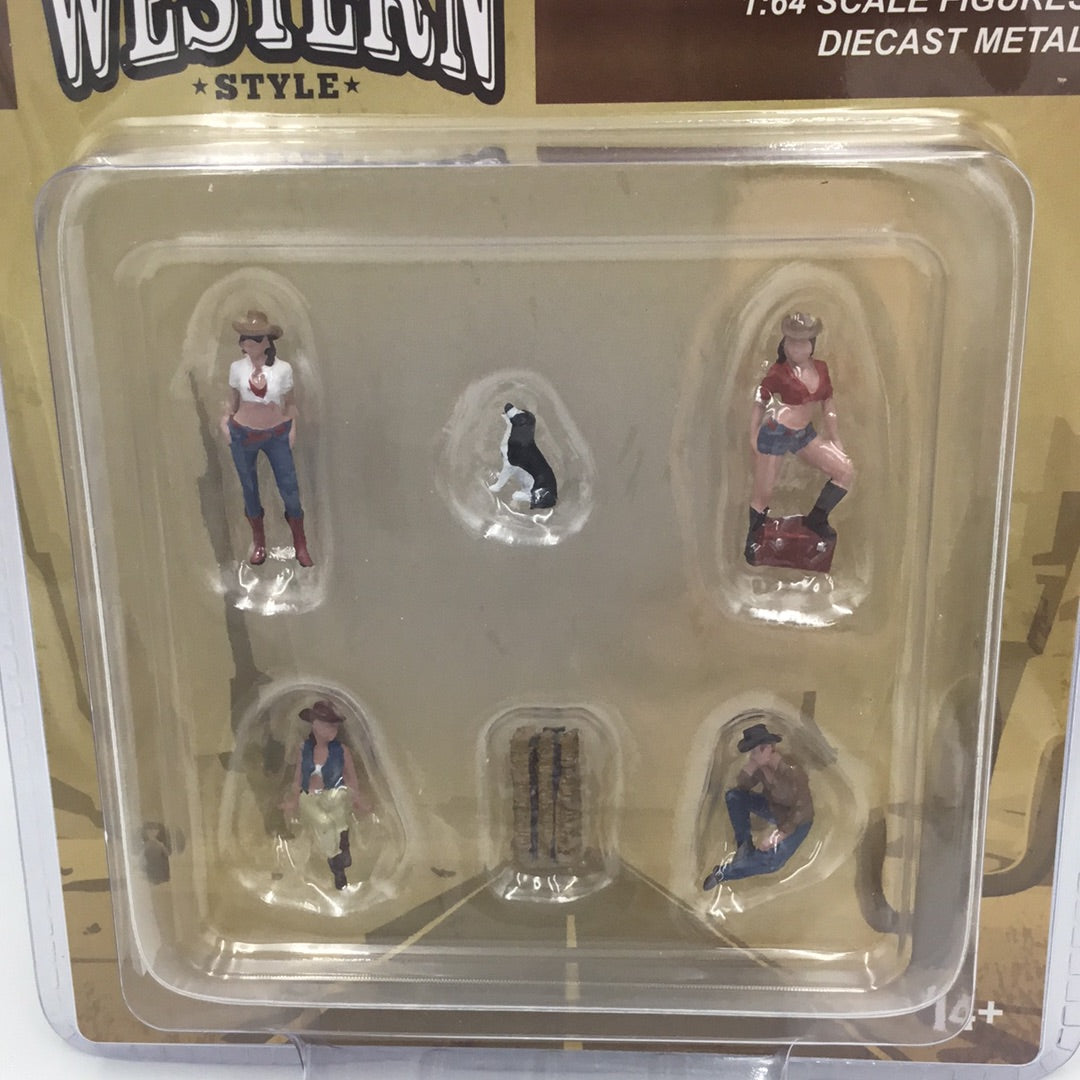 American Diorama MiJo exclusive 1:64 scale figures Western Style diecast metal