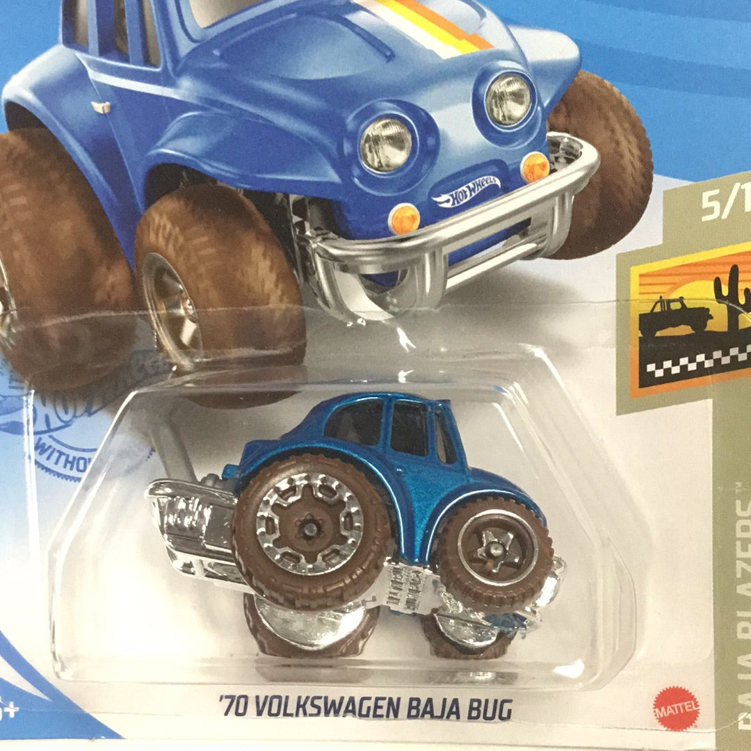 2021 hot wheels  #33 70 Volkswagen Baja Bug blue T3