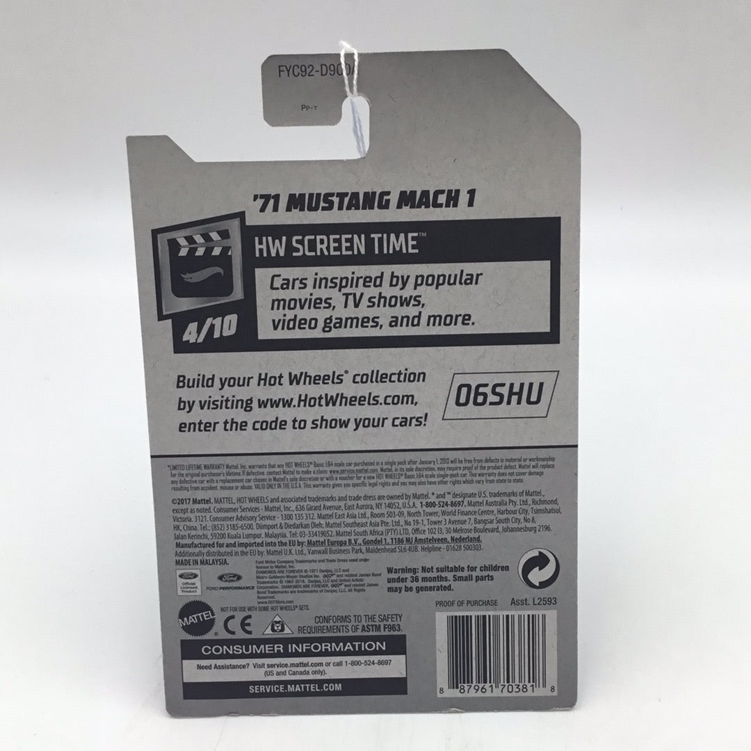 2019 hot wheels #2  ‘71 Mustang Mach 1 007 2/250 23B