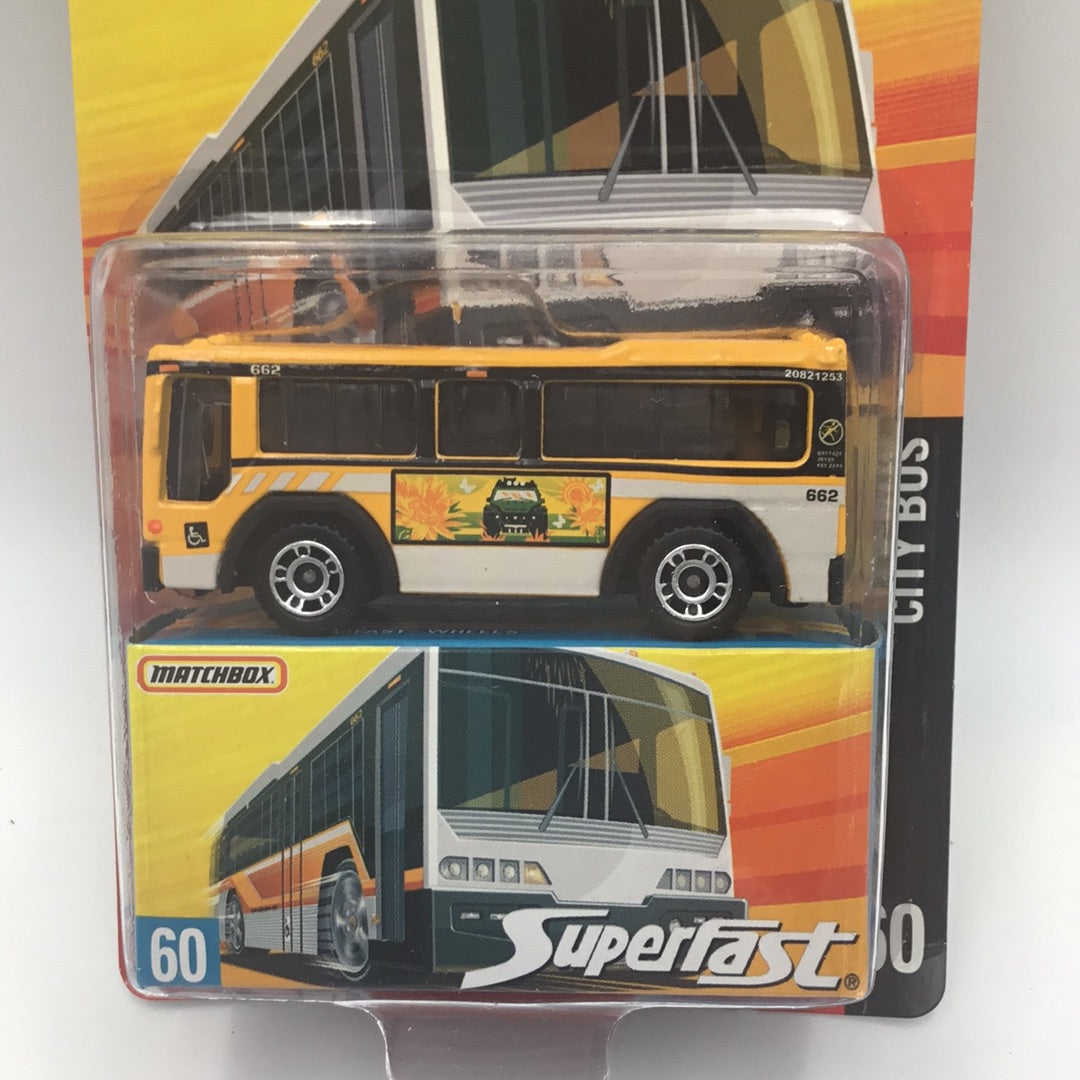 Matchbox Superfast #60 City Bus  yellow Limited to 15,500 174E