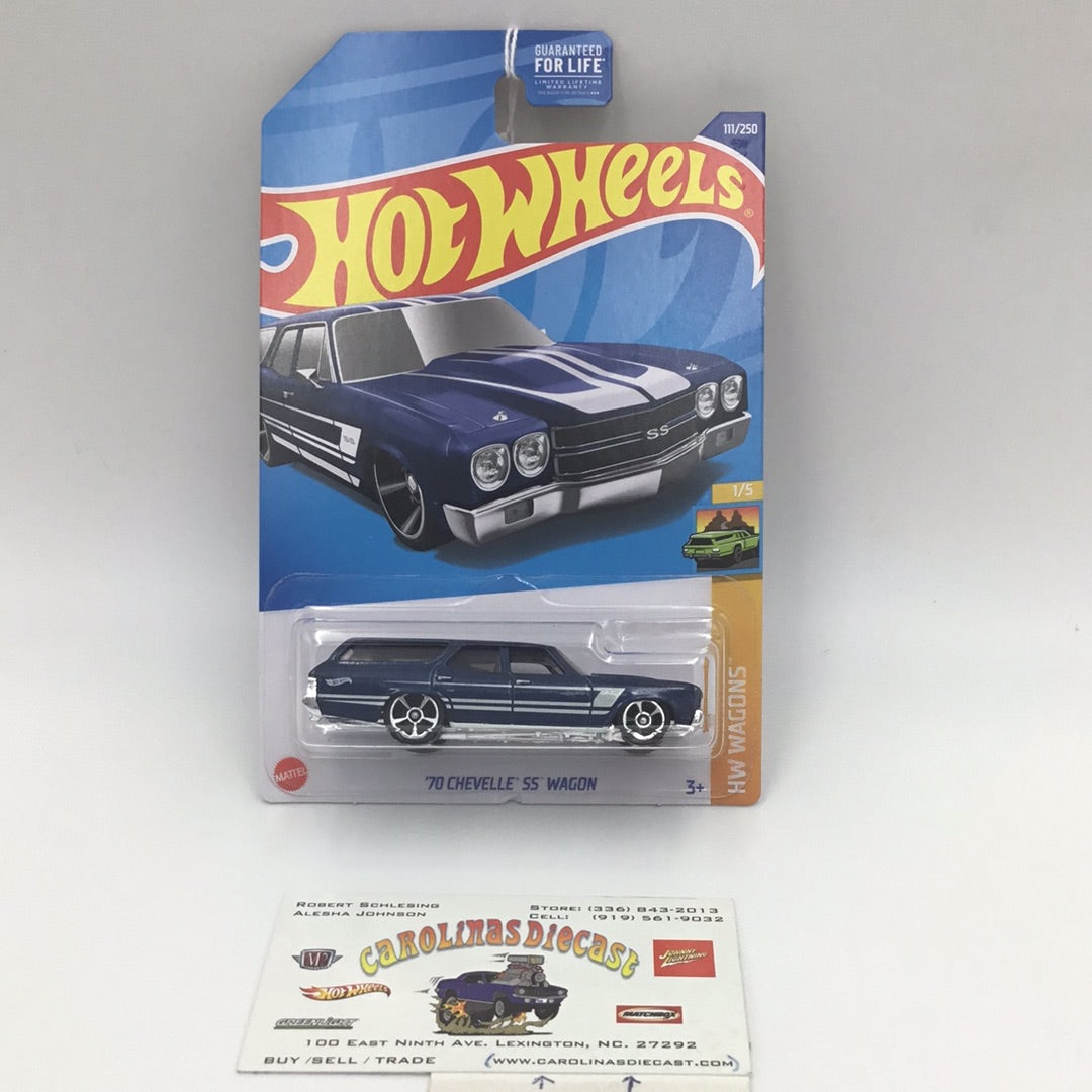 2022 hot wheels #111 70 Chevelle SS Wagon  blue 12G