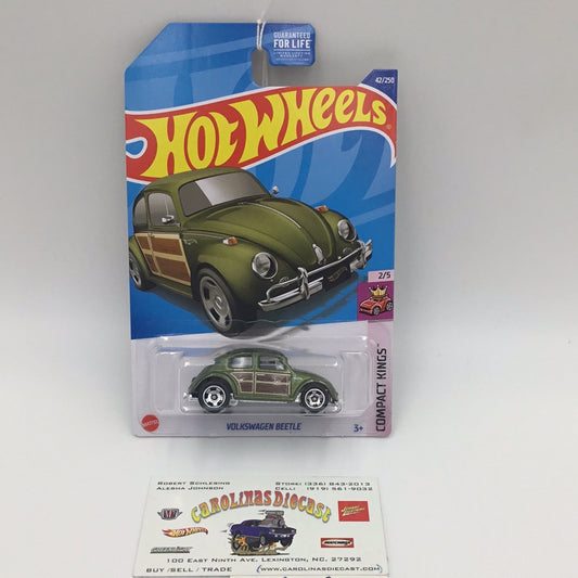 2022 hot wheels #42 Volkswagen beetle Green 95E