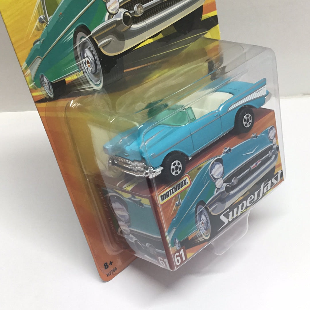 Matchbox Superfast #61 1957 Chevrolet Bel Air light blue limited to 15 –  carolinasdiecast