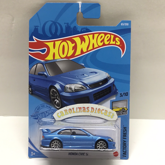 2021 hot wheels #63 Honda Civic Si blue U1