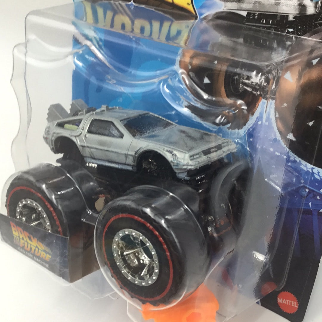 2023 Hot wheels monster Trucks Back to the Future iced Time Machine BTTF Treasure hunt htf new