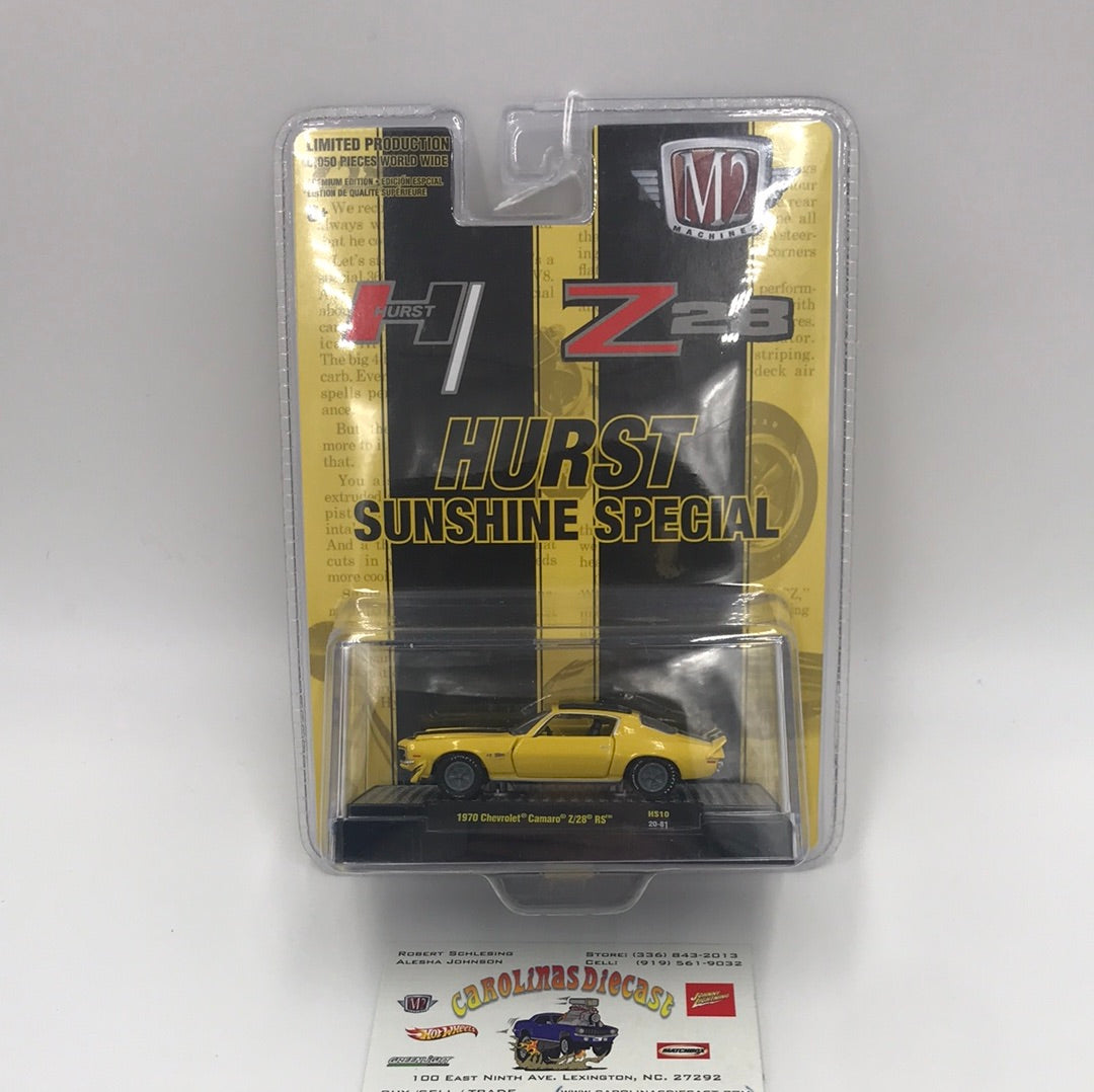 M2 MACHINES 1/64 HOBBY EXCLUSIVE 1970 CHEVY CAMARO Z/28 RS Hurst sunshine special HS10
