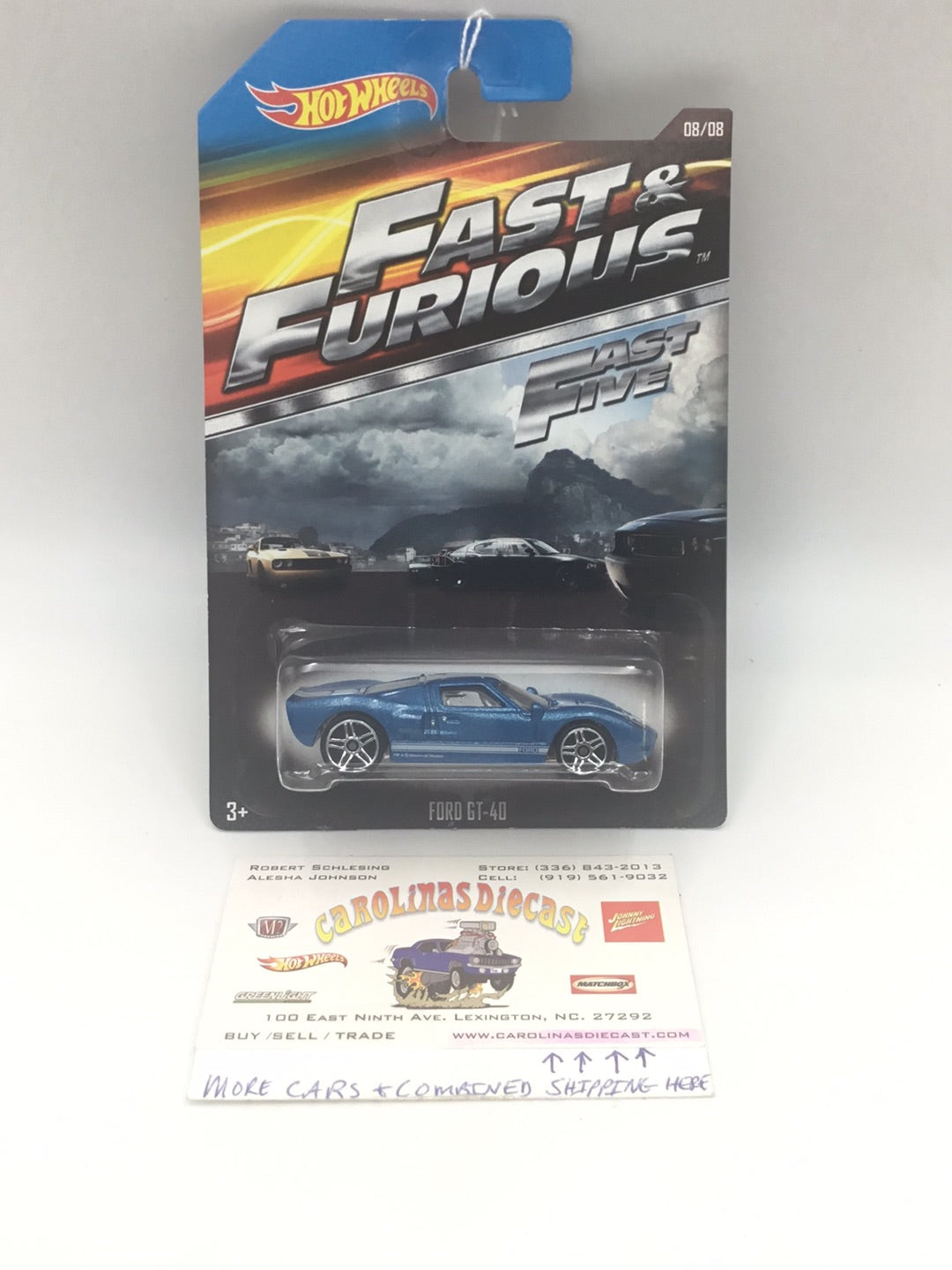 2015 Hot Wheels Fast & Furious Ford Gt-40 8/8 #8 Walmart exclusive GG1