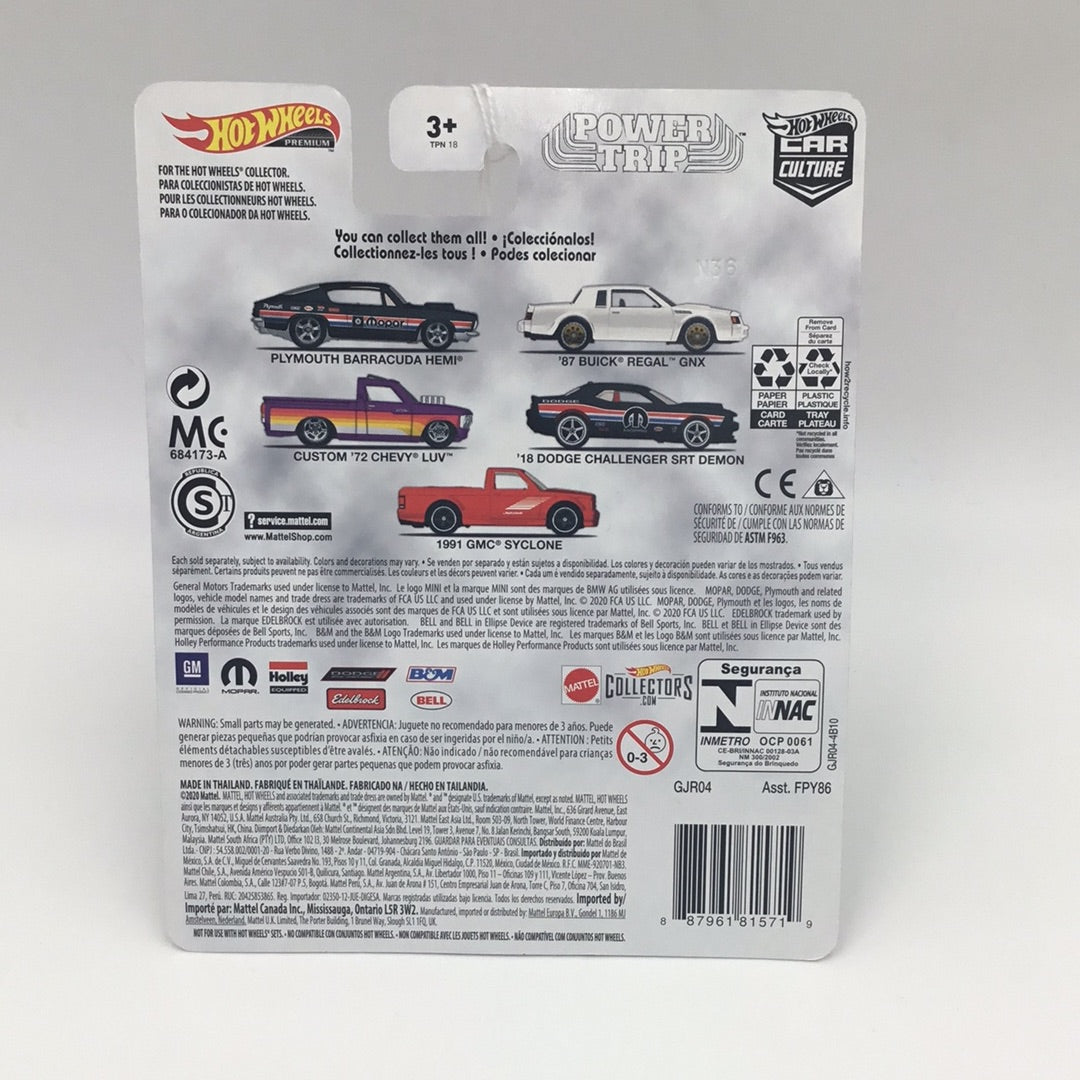 Hot wheels car culture Power Trip 4/5 18 Dodge Challenger SRT Demon #4 246B