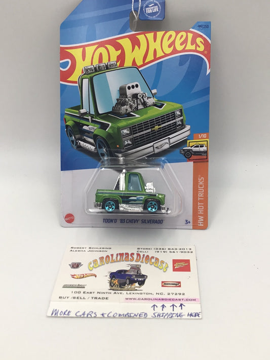 2023 hot wheels D case #93 Toond 83 Chevy Silverado green 11B