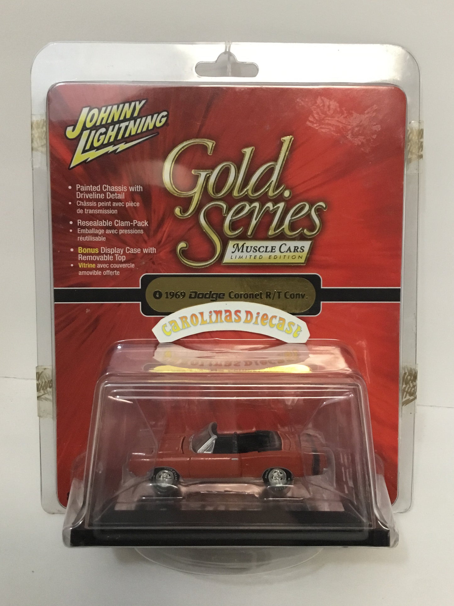 Johnny Lightning Gold series muscle cars 1969 dodge coronet R/T convertible (6B5)