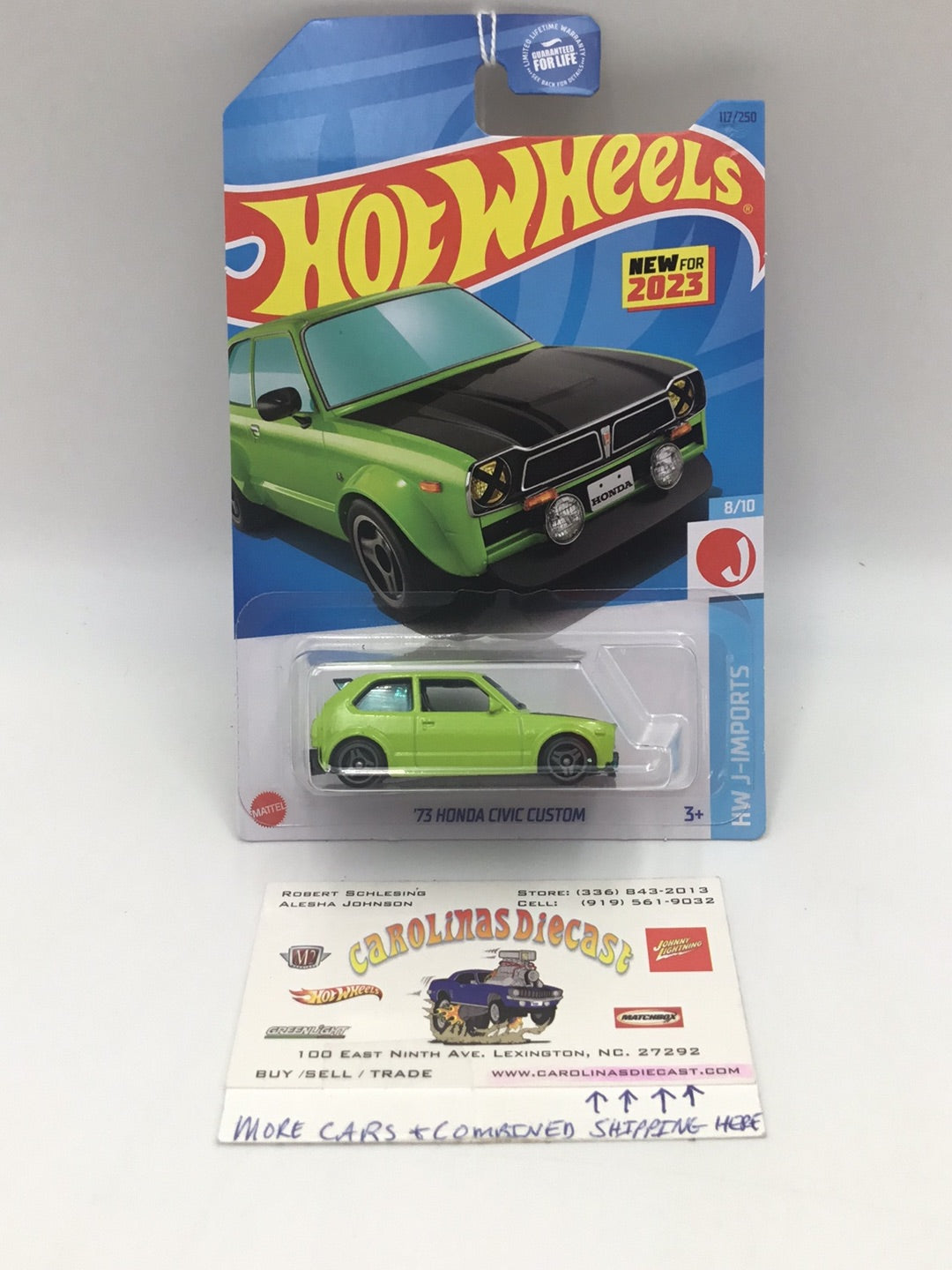 2023 hot wheels F case #117 73 Honda Civic Custom green 75B