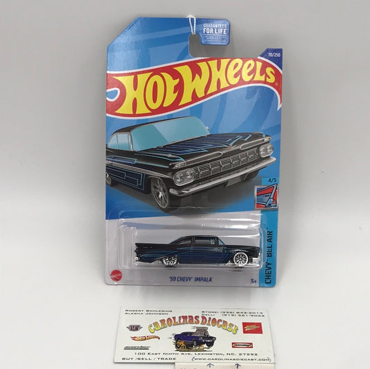 2022 hot wheels #70 59 Chevy Impala blue Dollar general exclusive GG1
